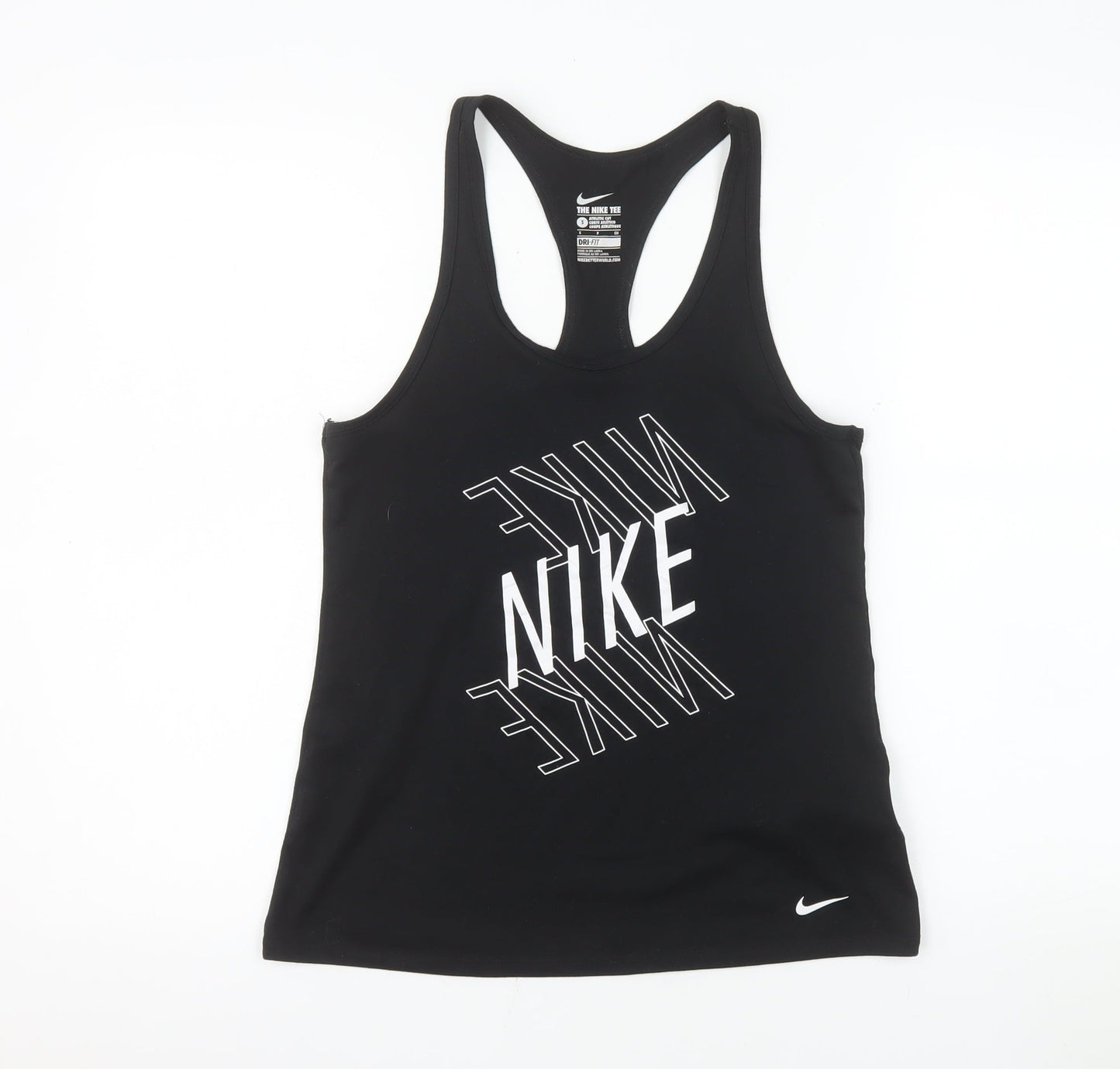 Nike Women's Black Dri-FIT Racerback Tank Top Size S
