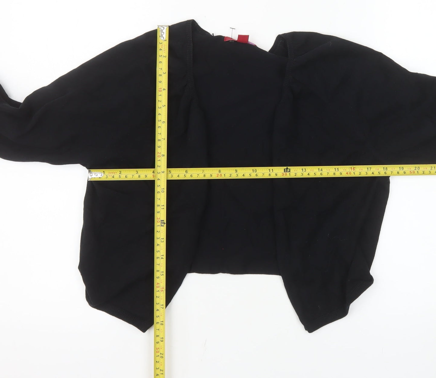 Monsoon Women Black Shrug Round Neck Knit Jumper Size 16