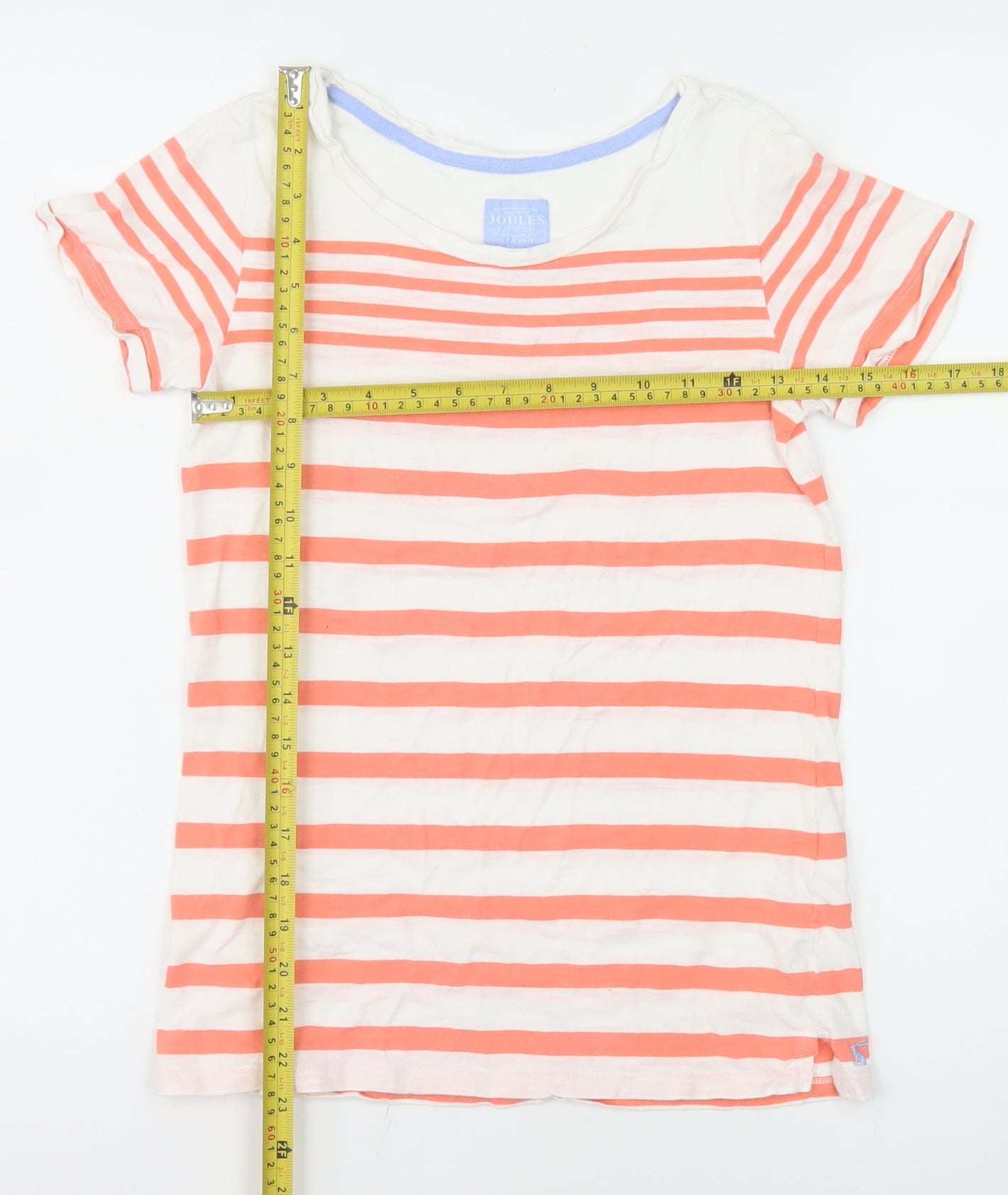 Joules Women’s Multicoloured Striped Cotton T-Shirt Size 6