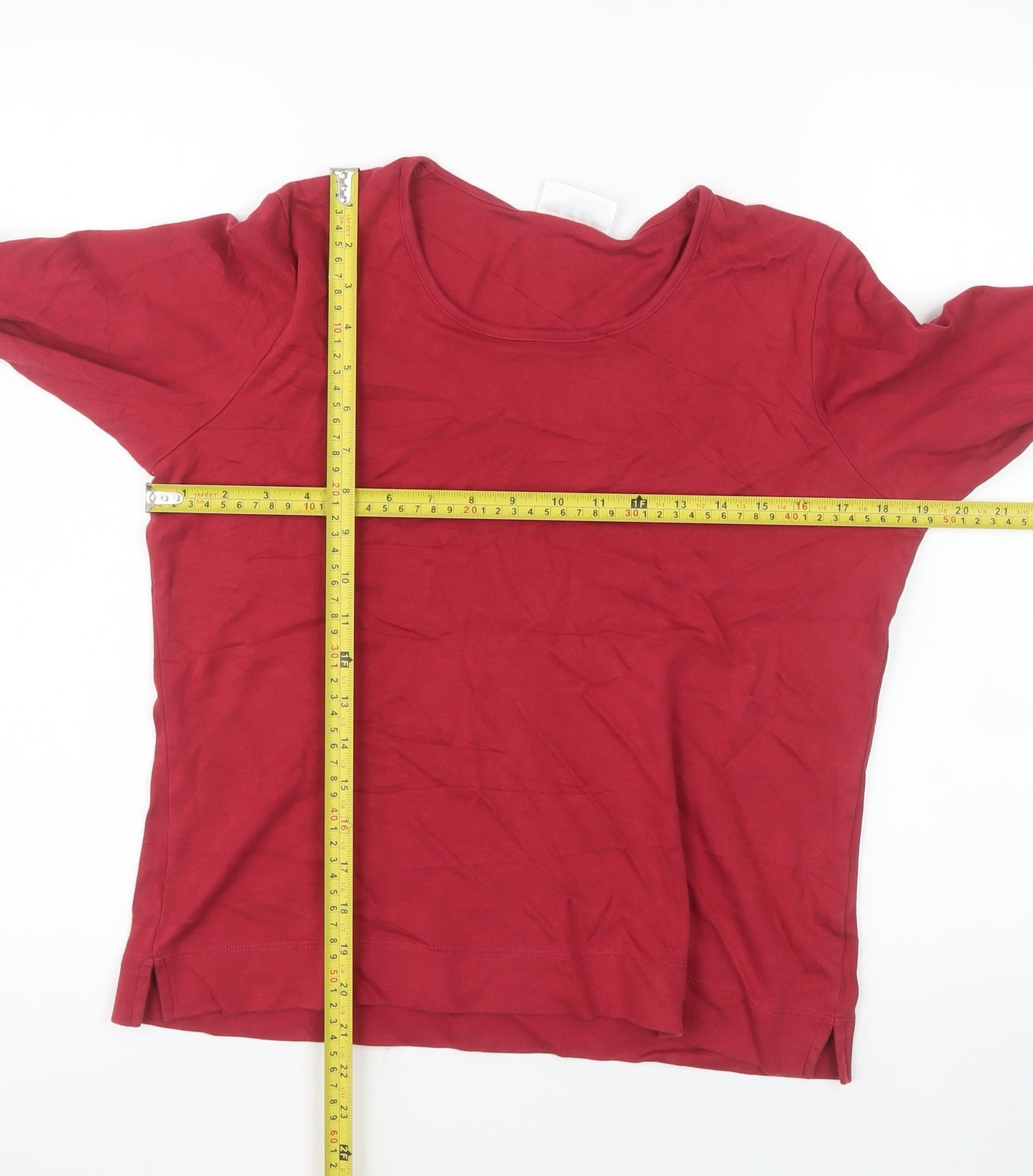 Cotswold Collections Women’s Red 3/4 Sleeve Cotton T-Shirt S