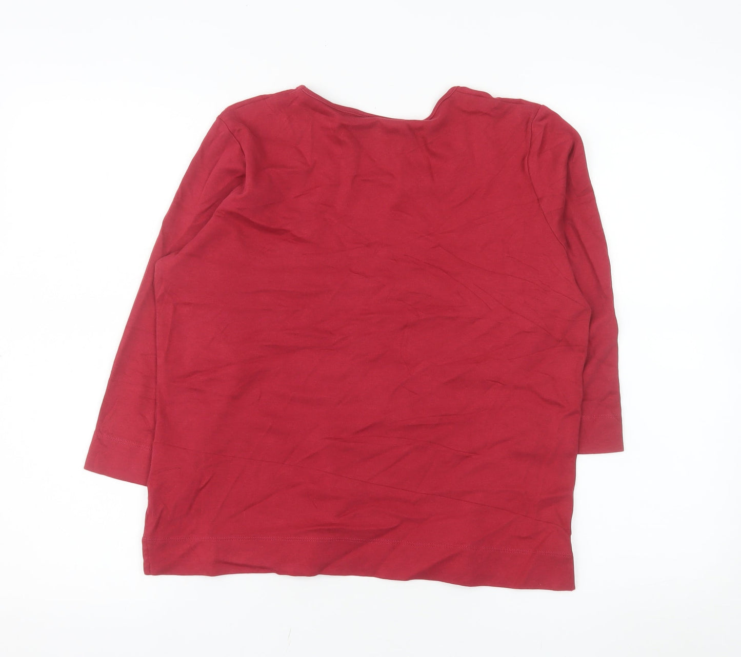Cotswold Collections Women’s Red 3/4 Sleeve Cotton T-Shirt S