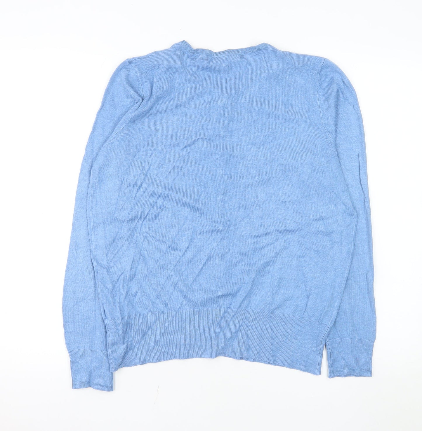 Marks and Spencer Womens Blue Size 14 Cardigan Knit Jumper