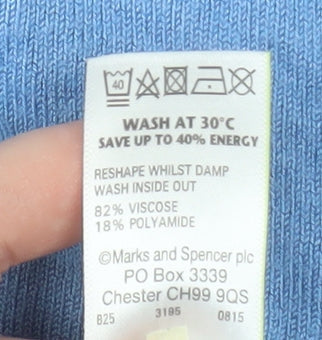 Marks and Spencer Womens Blue Size 14 Cardigan Knit Jumper