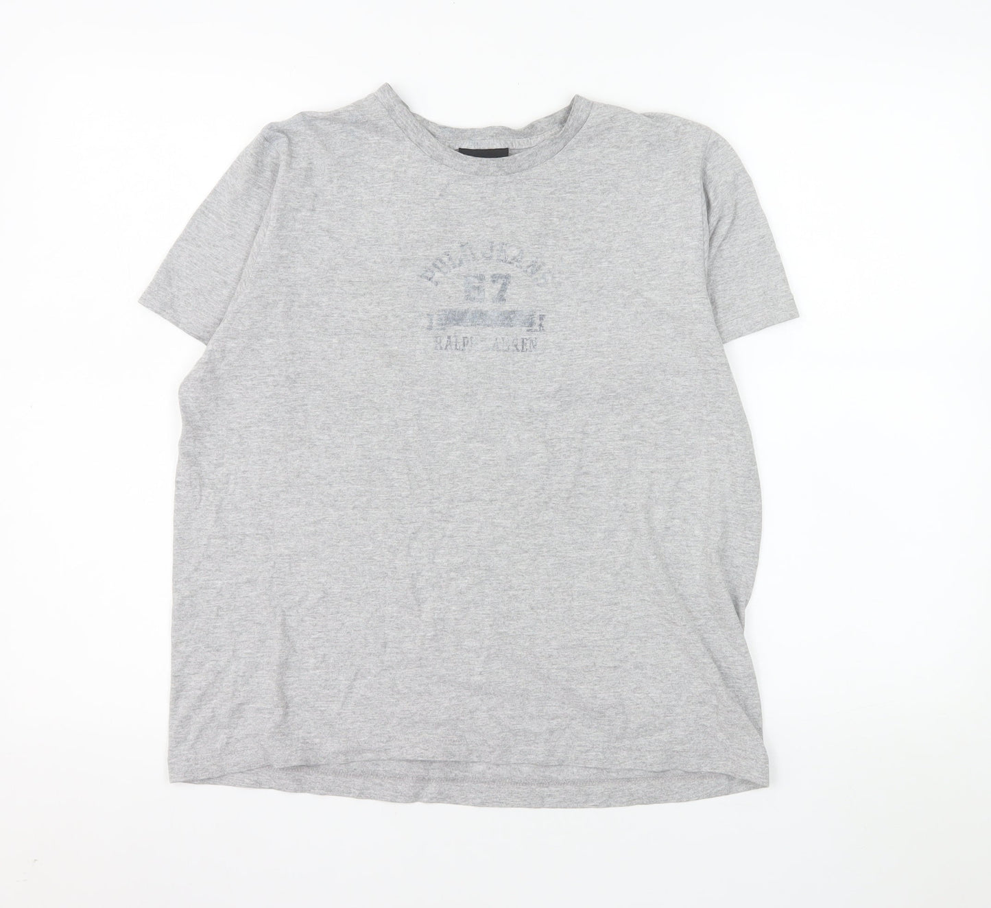 Ralph Lauren Polo Jeans Grey Men's M Vintage Logo Graphic T-Shirt