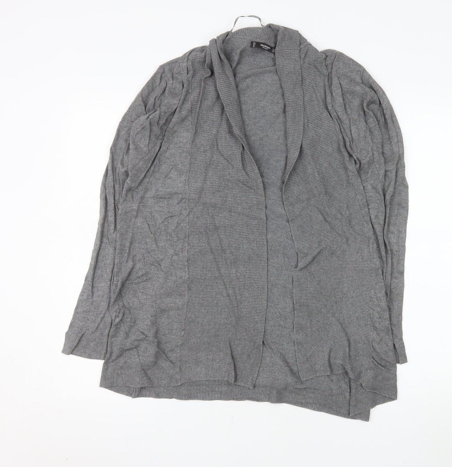 Mango Women Grey Long Sleeve Knit Cardigan Size 12