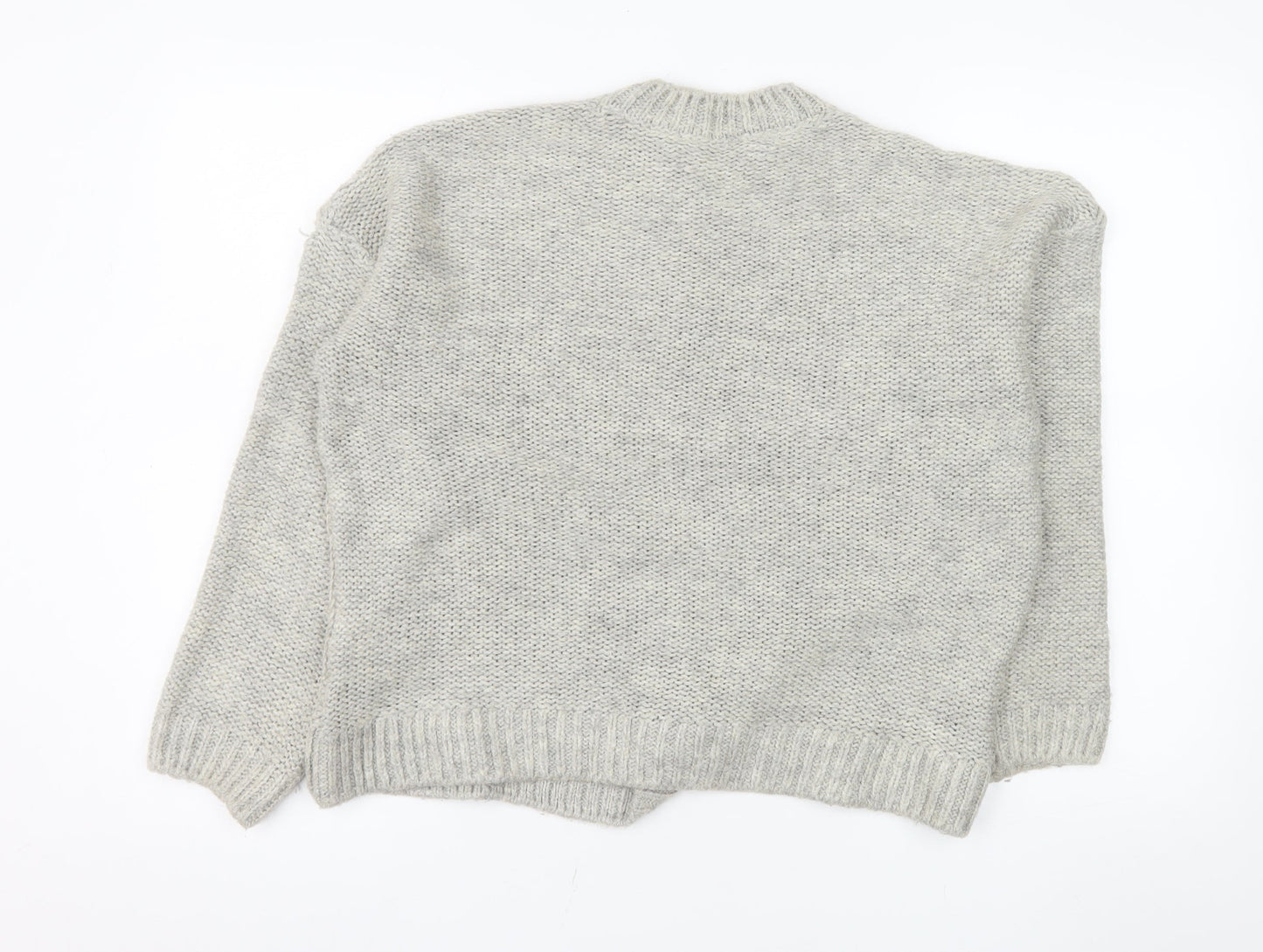Marks and Spencer Women Grey Cable-Knit Jumper Size 12