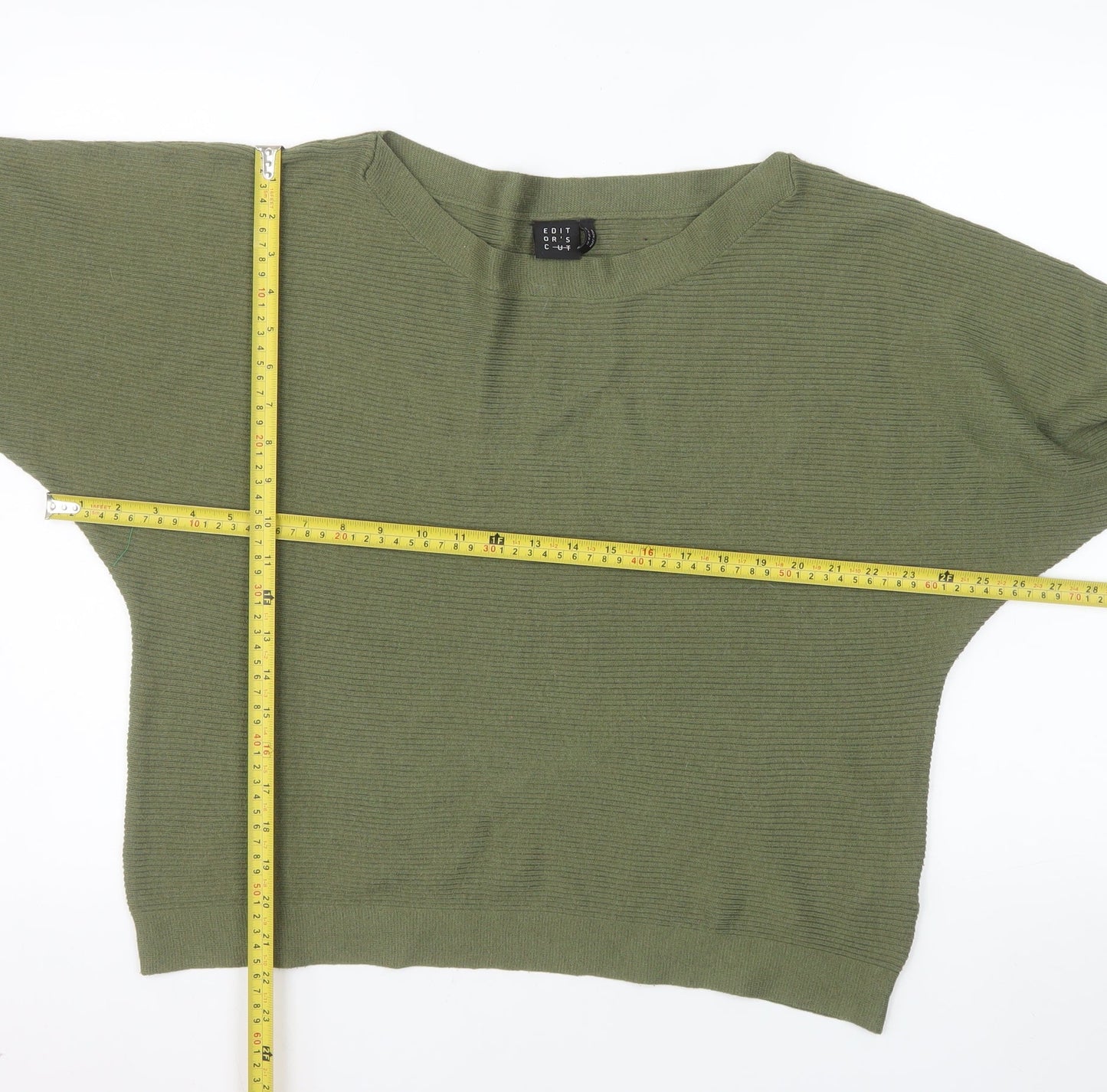 Editor's Cut Women's Green Size 18 Boat Neck Pullover Jumper