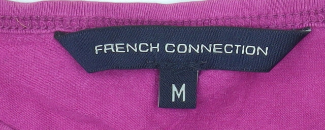 French Connection Women's Pink Cotton Stretch T-Shirt M