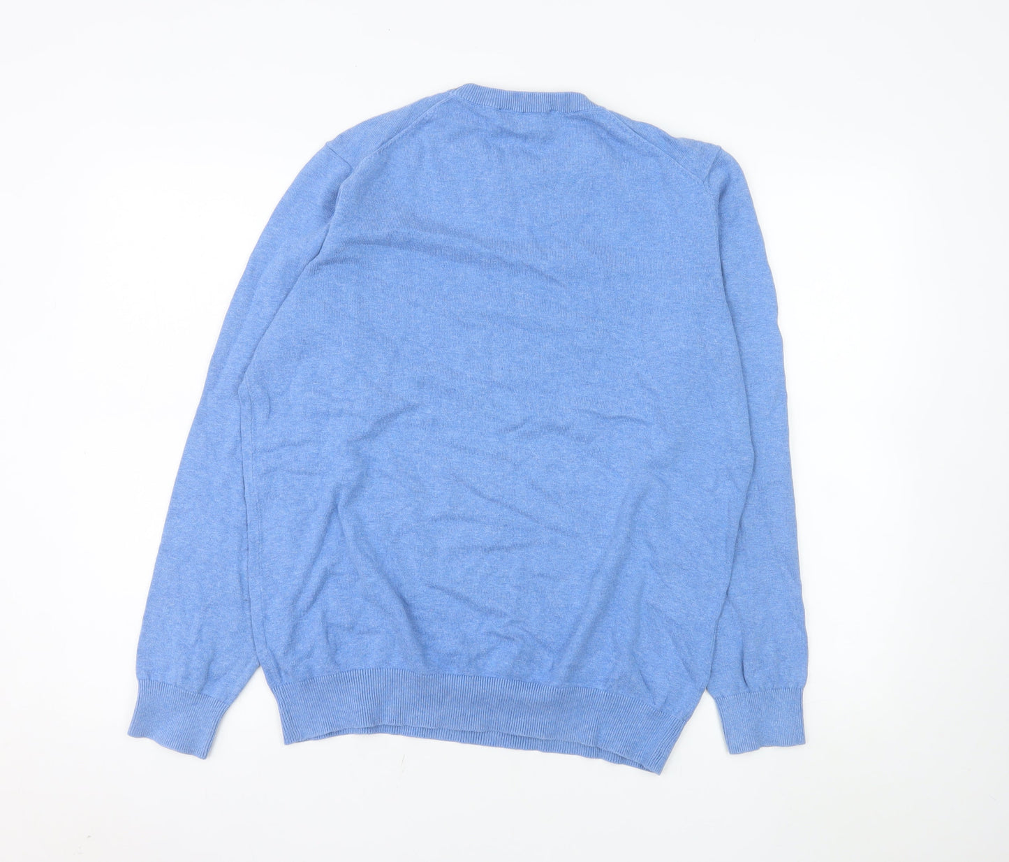 Crew Clothing Company Men's Blue Cotton Pullover Jumper L