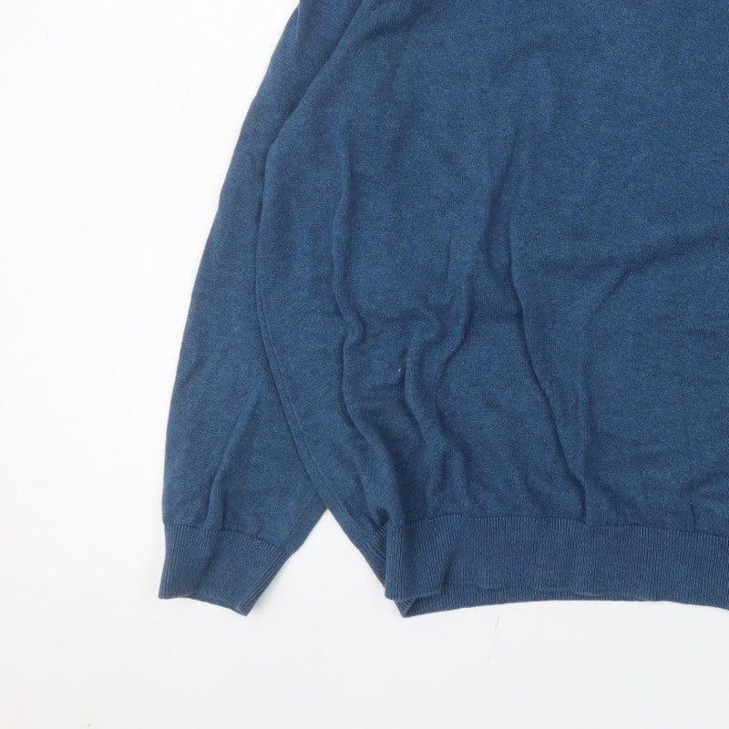 Additional view of Emblems Men Blue 2XL V-Neck jumper Classic Knit
