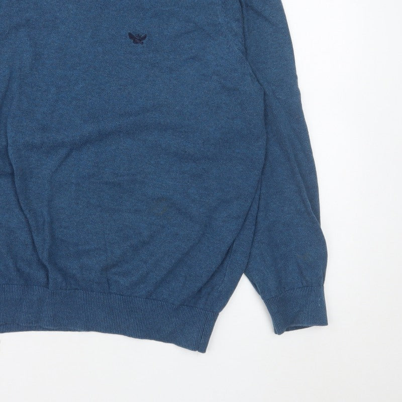 Additional view of Emblems Men Blue 2XL V-Neck jumper Classic Knit