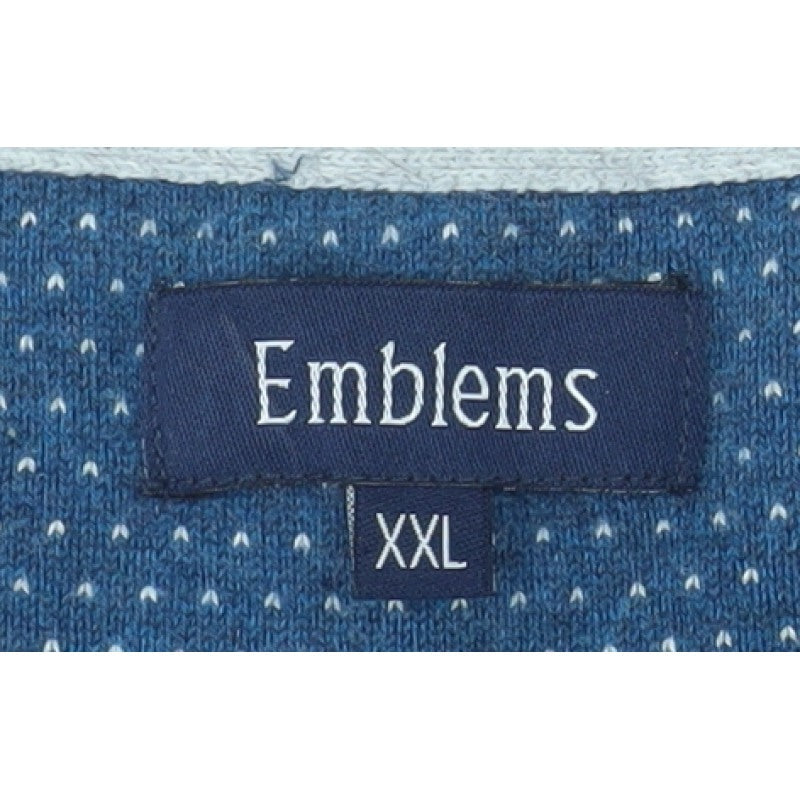Additional view of Emblems Men Blue 2XL V-Neck jumper Classic Knit