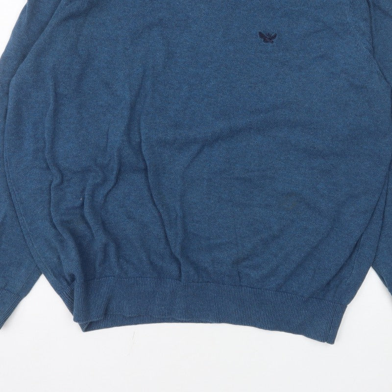Additional view of Emblems Men Blue 2XL V-Neck jumper Classic Knit
