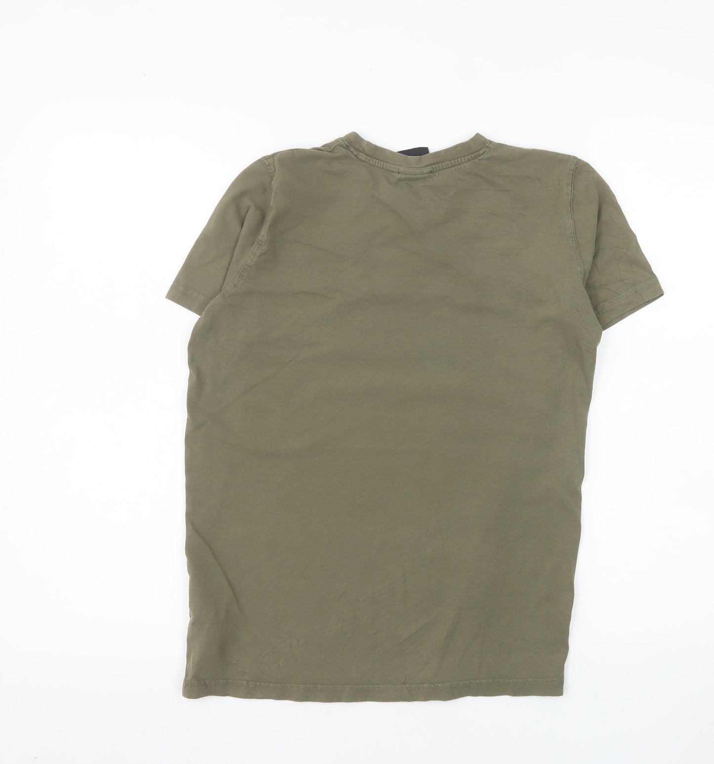Money Boys Green Graphic Print T-Shirt 12-13 Years Cotton Crew Neck