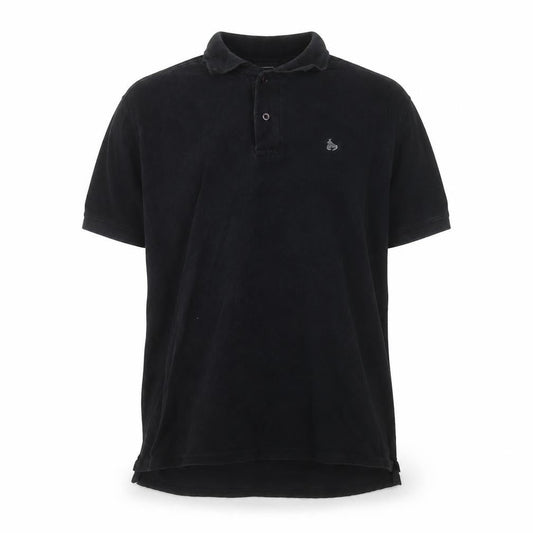 Money Men’s Black Cotton Polo Shirt Size L Regular Fit