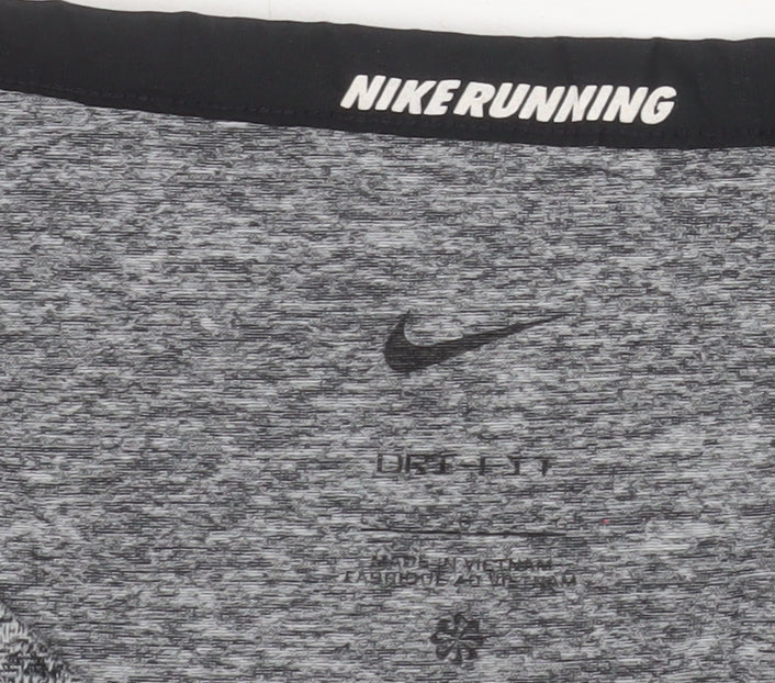 Nike Men's Grey Dri-FIT Running T-Shirt Size M Athletic Fit