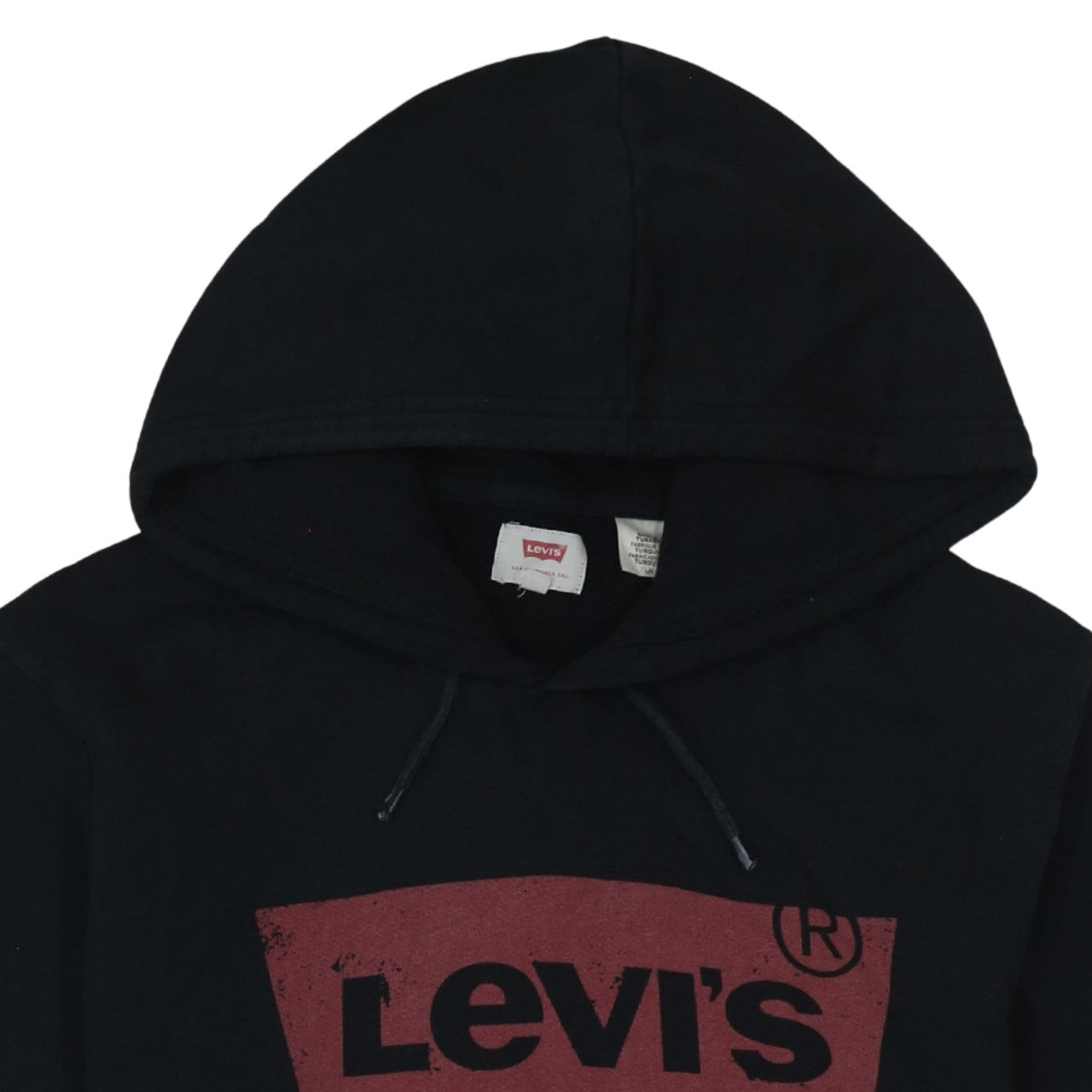 Levi's Men's Black Logo Pullover Hoodie L Regular Fit