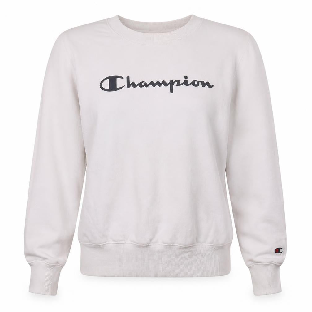 Champion Womens White XS Crew Neck Pullover Sweatshirt