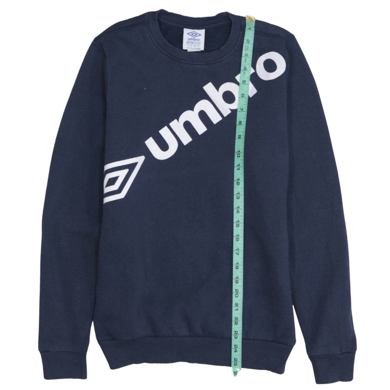 Umbro Boys Navy Blue Crew Neck Sweatshirt Size 158cm Cotton Blend
