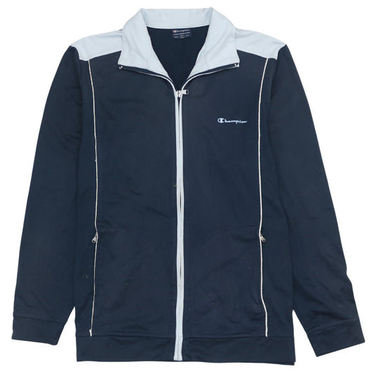 Champion Men's Blue Full Zip Sweatshirt L Lightweight Athletic