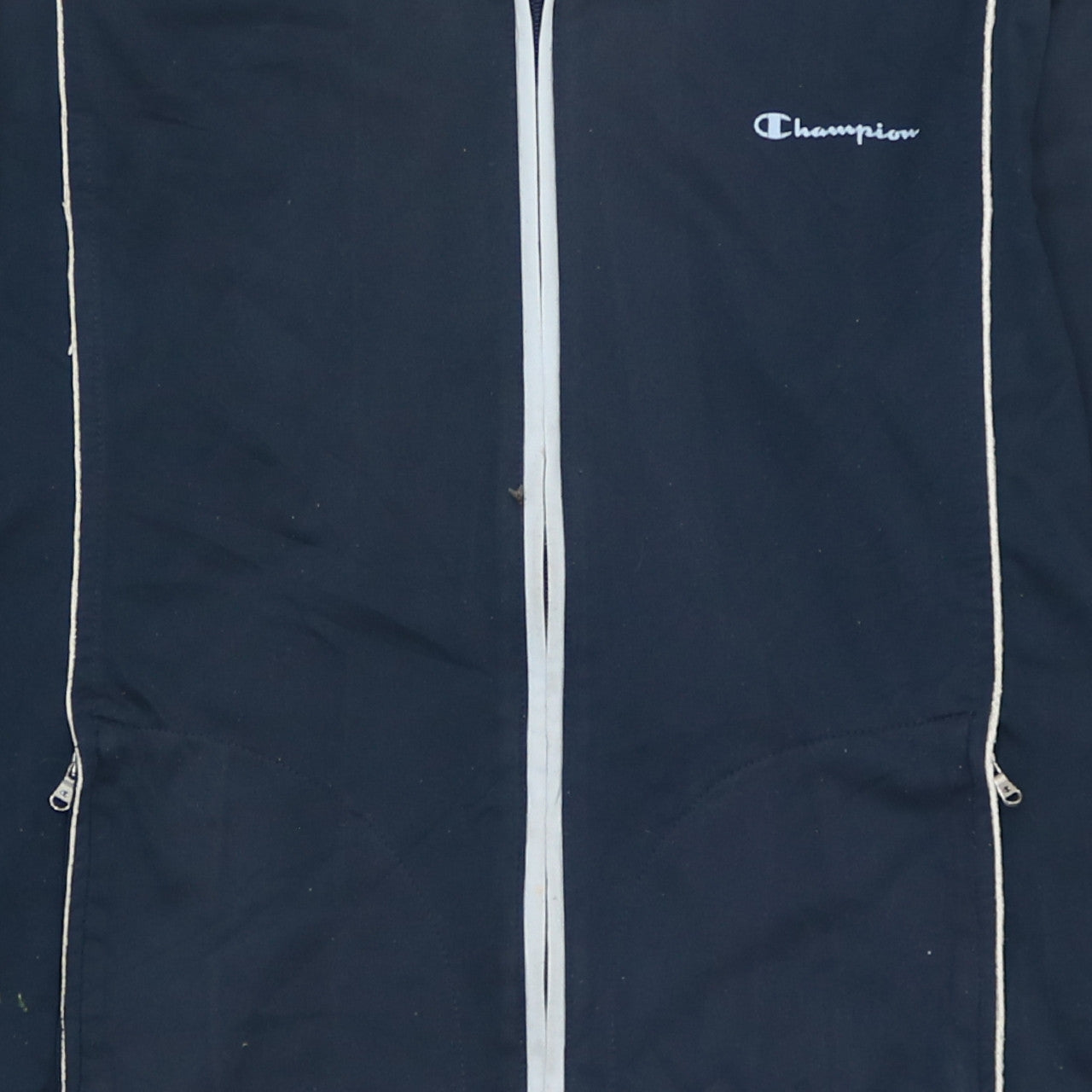 Champion Men's Blue Full Zip Sweatshirt L Lightweight Athletic