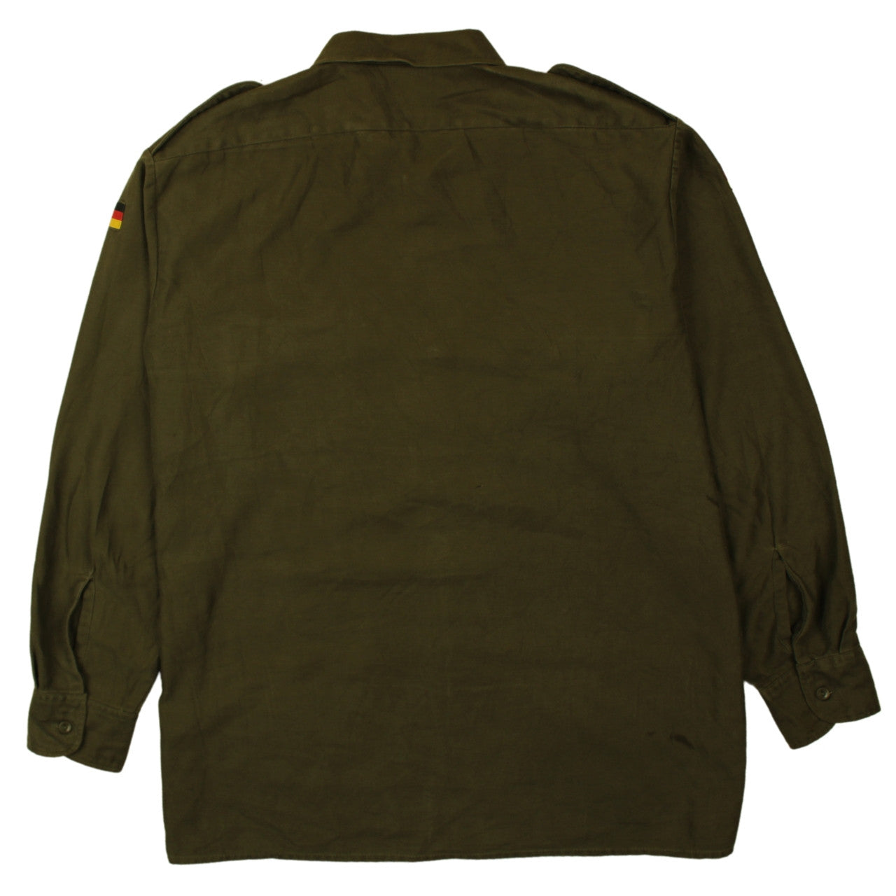 R+A Becker Mens Green Army Long Sleeve Button-Up Shirt Size 17
