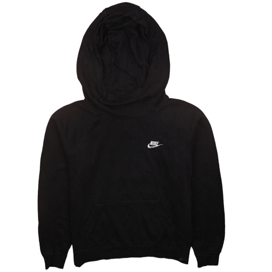 Nike Men's Black Pullover Hoodie M Fleece Logo Sweatshirt