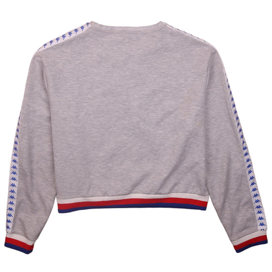 Kappa Women Grey Crew Neck Pullover Sweatshirt Size L
