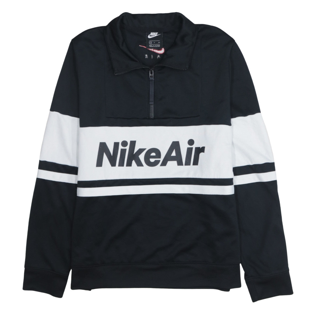 Nike Air Men's Black Small 1/2 Zip Sweatshirt Sports Top