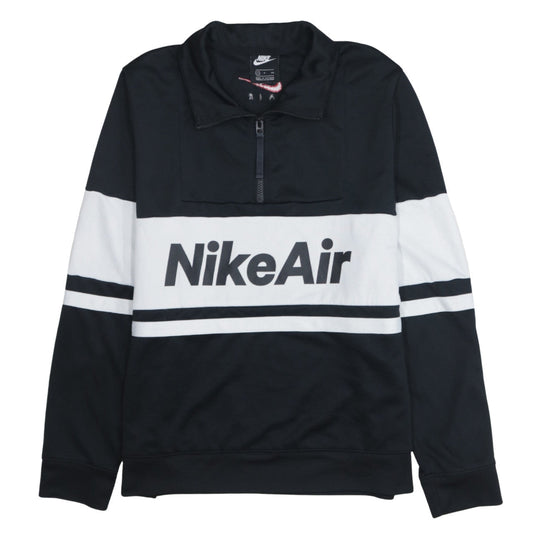 Nike Air Men's Black Small 1/2 Zip Sweatshirt Sports Top