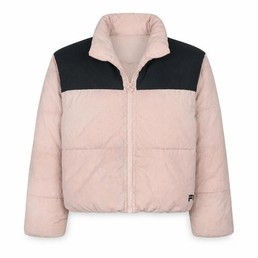 Fila Women Pink Puffer Jacket Size M Full Zip Winter Coat