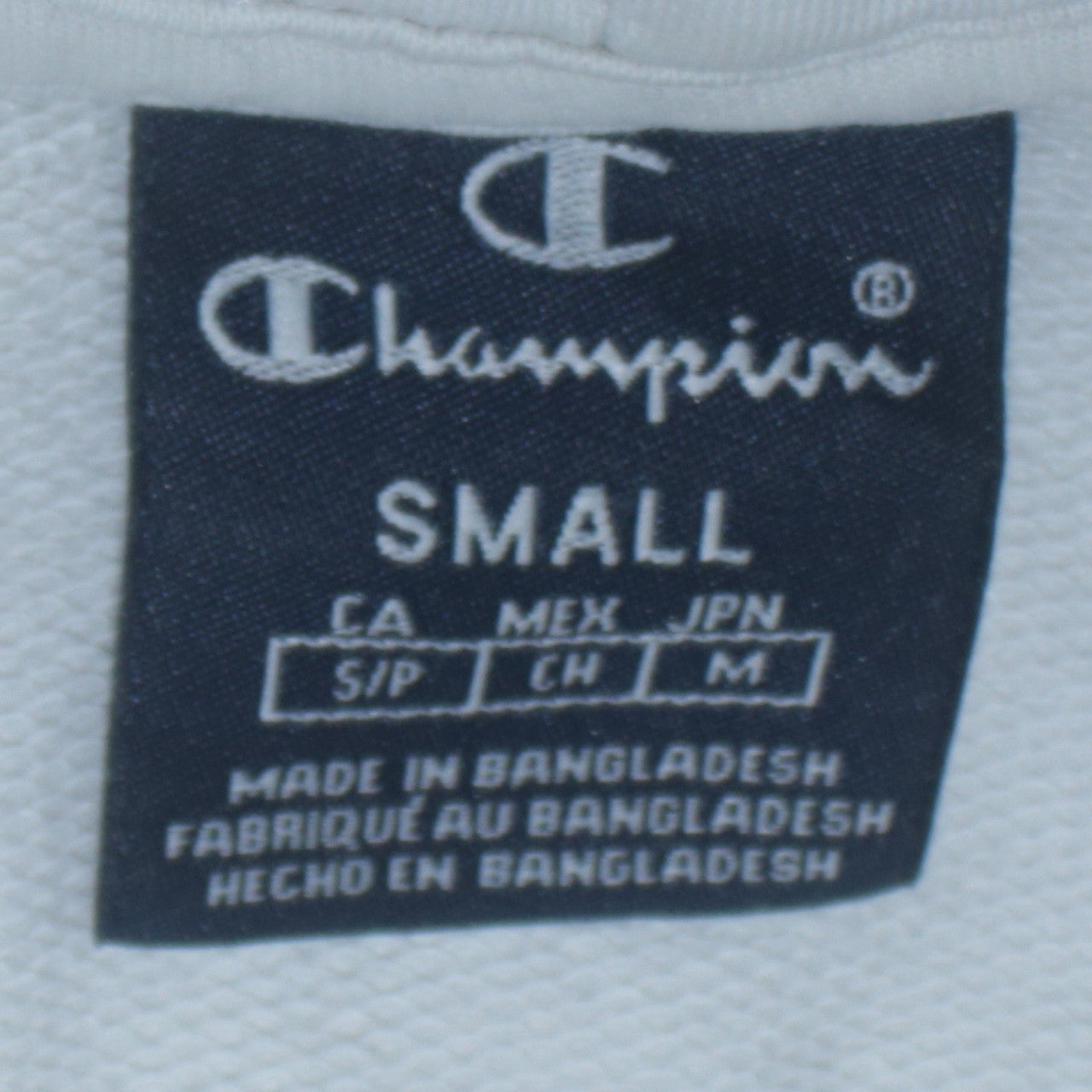 Champion White Small Womens Hoodie Pullover Cotton Blend Logo Print