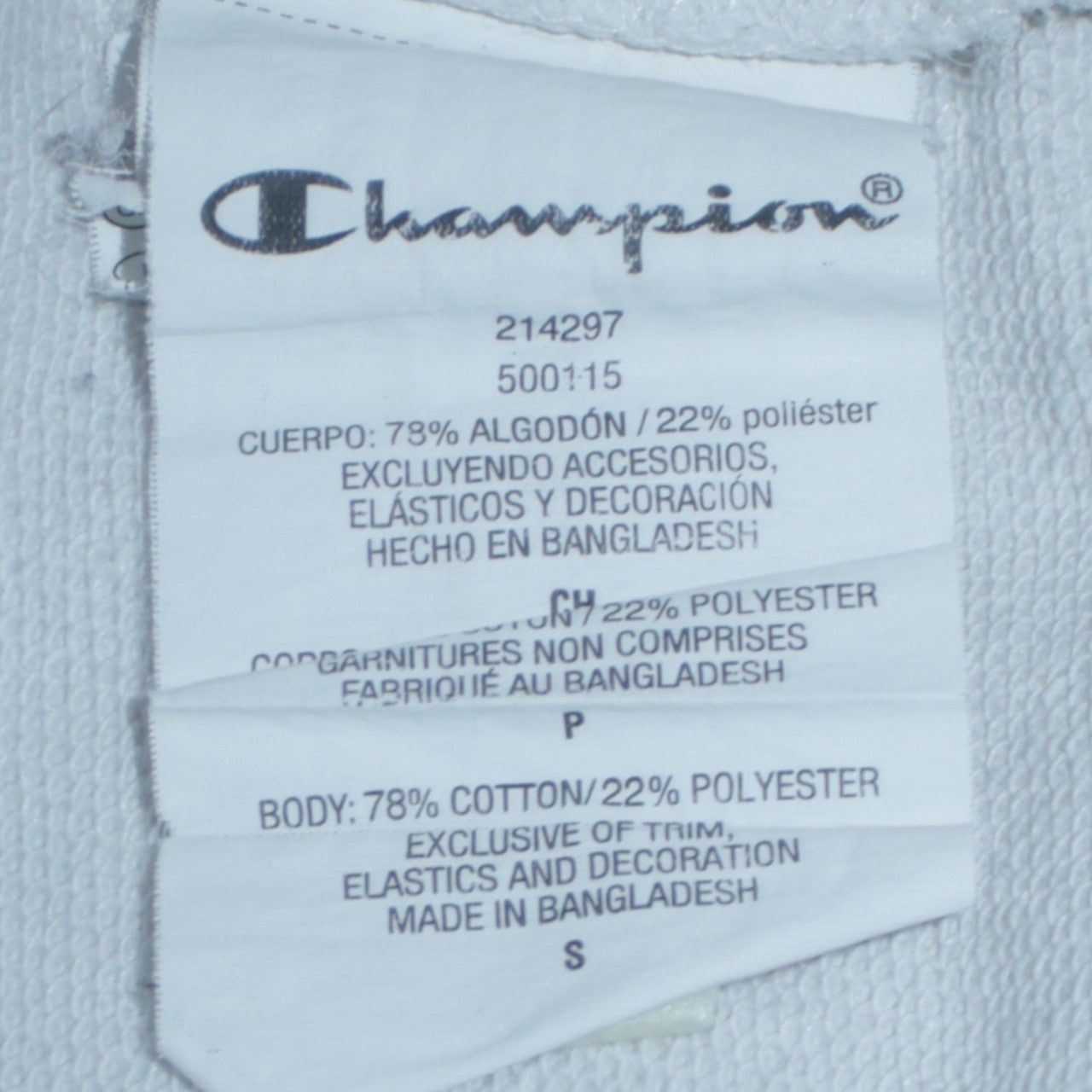 Champion White Small Womens Hoodie Pullover Cotton Blend Logo Print
