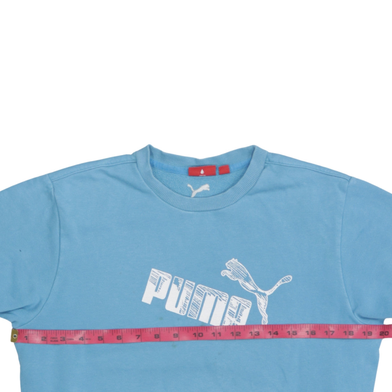 Puma Boys Blue Pullover Sweatshirt Logo Crew Neck Size 14 Years