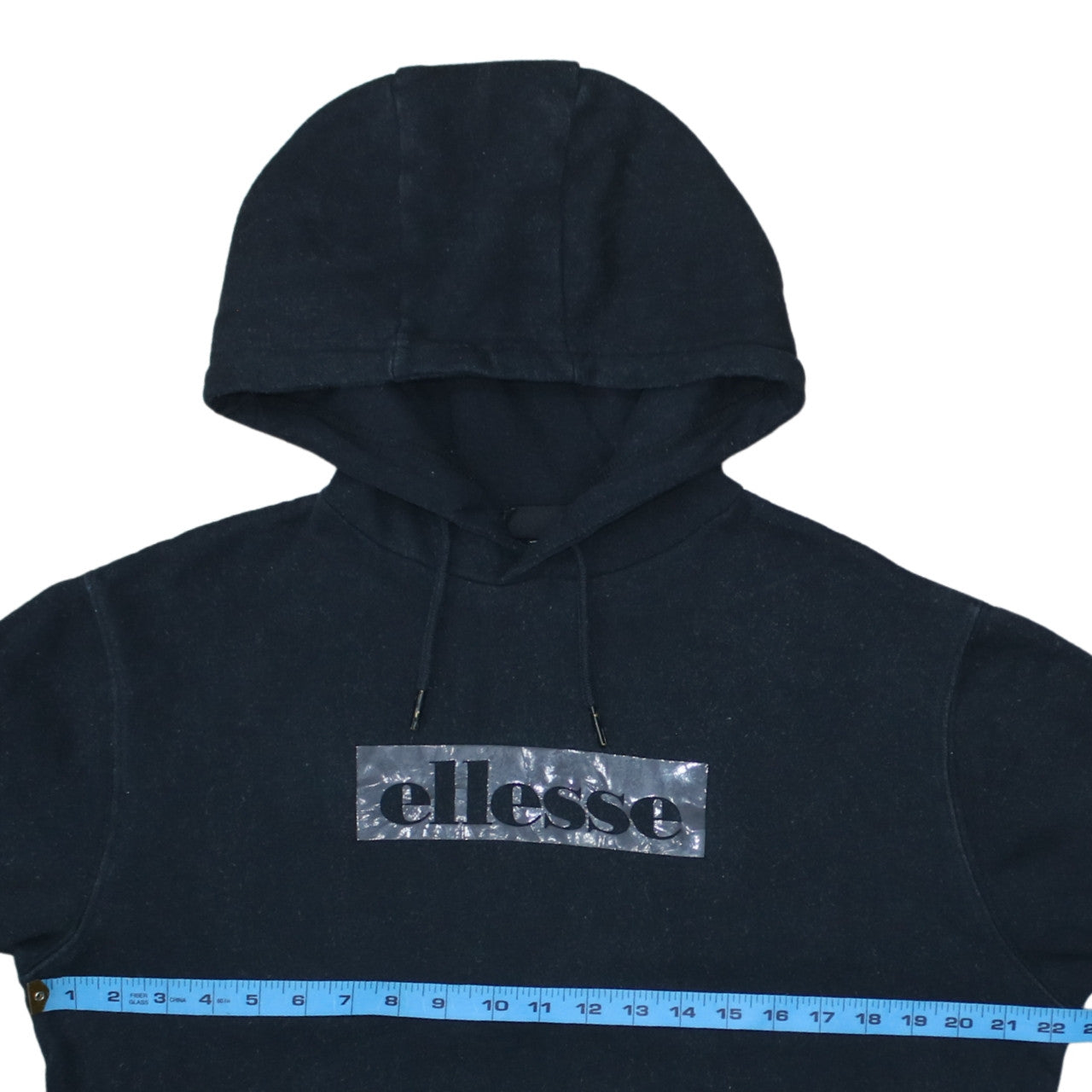 Ellesse Mens Black Pullover Hoodie Small Logo Fleece Sweatshirt