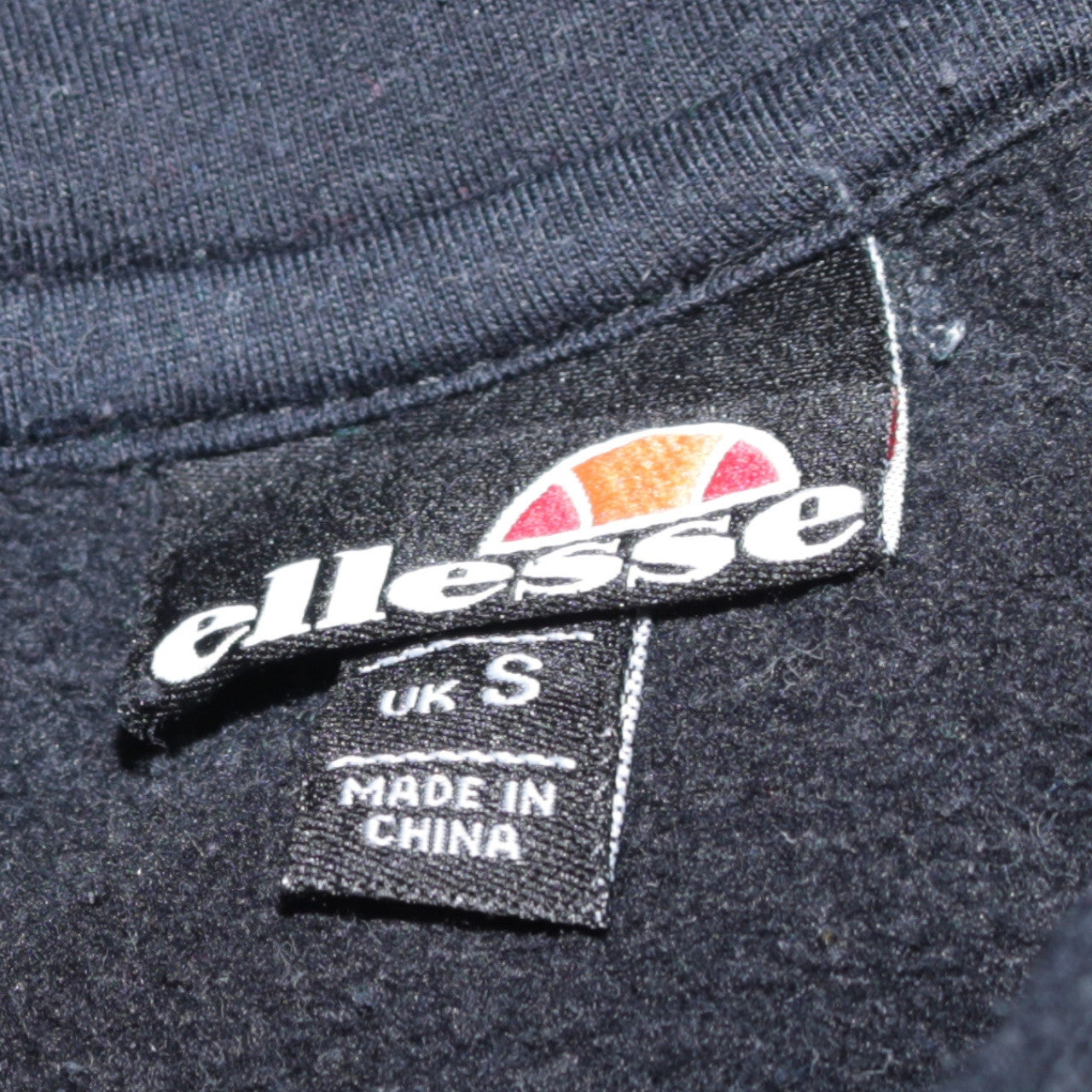 Ellesse Mens Black Pullover Hoodie Small Logo Fleece Sweatshirt
