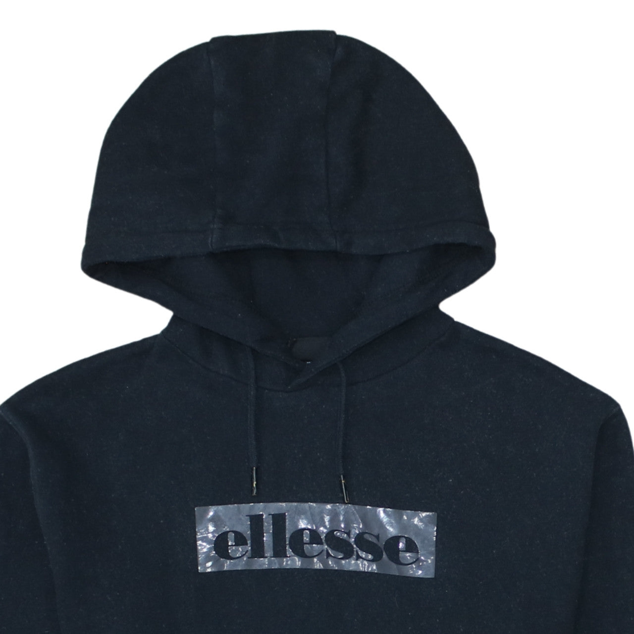 Ellesse Mens Black Pullover Hoodie Small Logo Fleece Sweatshirt