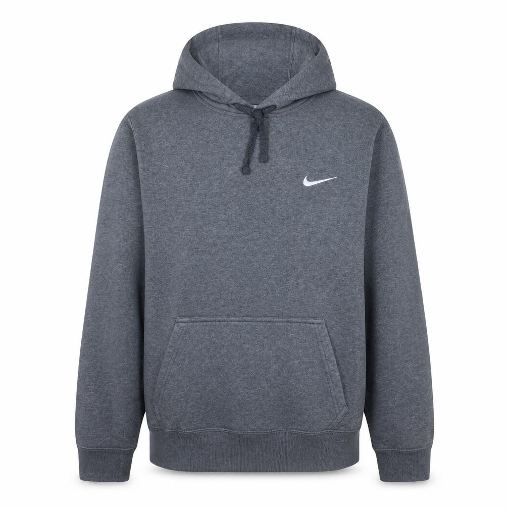 Front view of Nike Men's Grey Pullover Hoodie Small Fleece Regular Fit