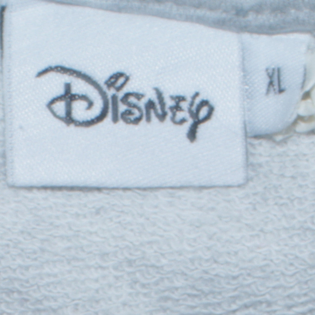 Close-up detail of Disney women’s grey minnie & daisy crazy friends sweatshirt xl
