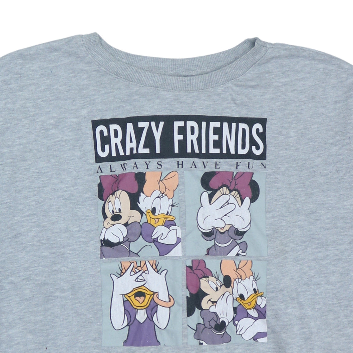 Additional view of Disney women’s grey minnie & daisy crazy friends sweatshirt xl