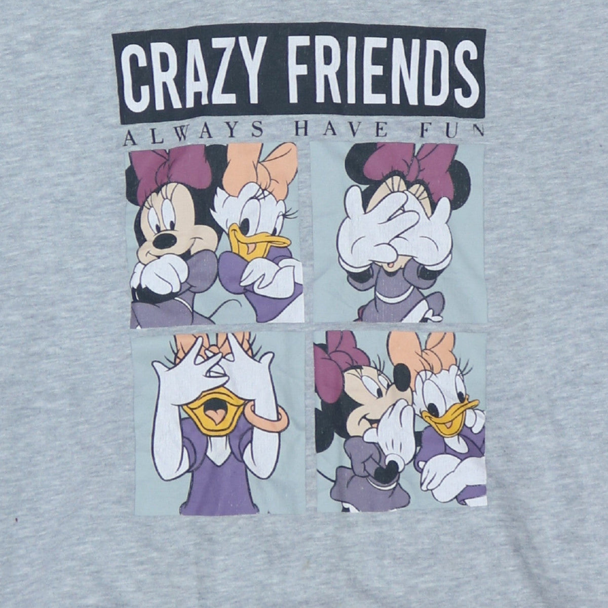 Additional view of Disney women’s grey minnie & daisy crazy friends sweatshirt xl
