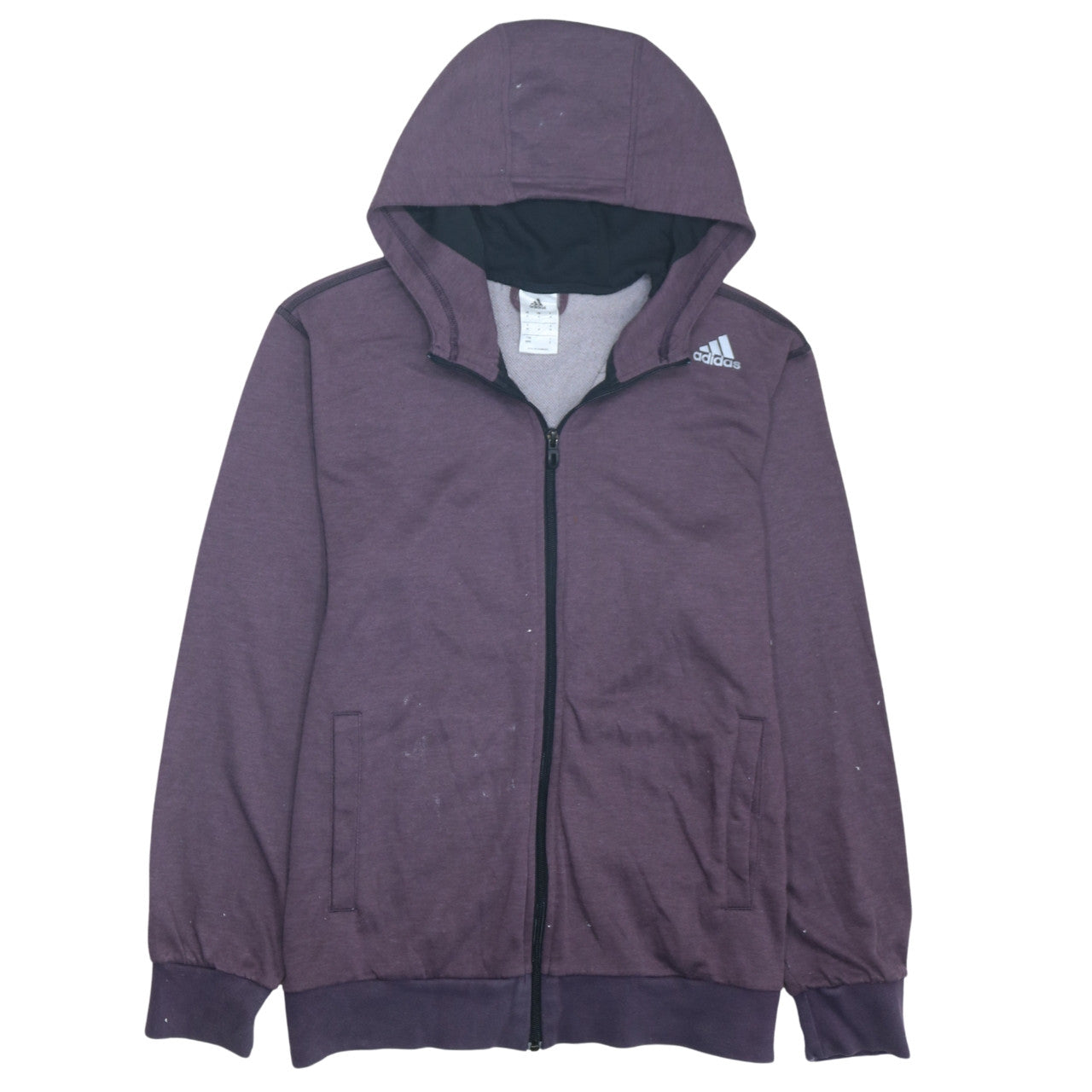 Adidas Men's Purple Full Zip Hoodie Size M Regular Fit