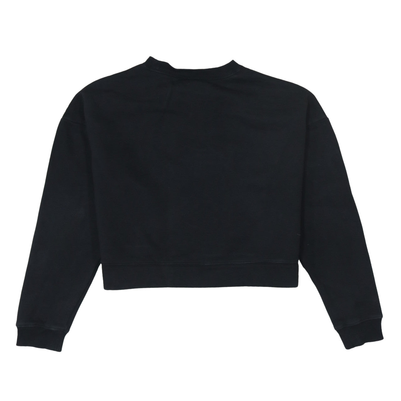 Puma Womens Black Small Cropped Crew Neck Sweatshirt