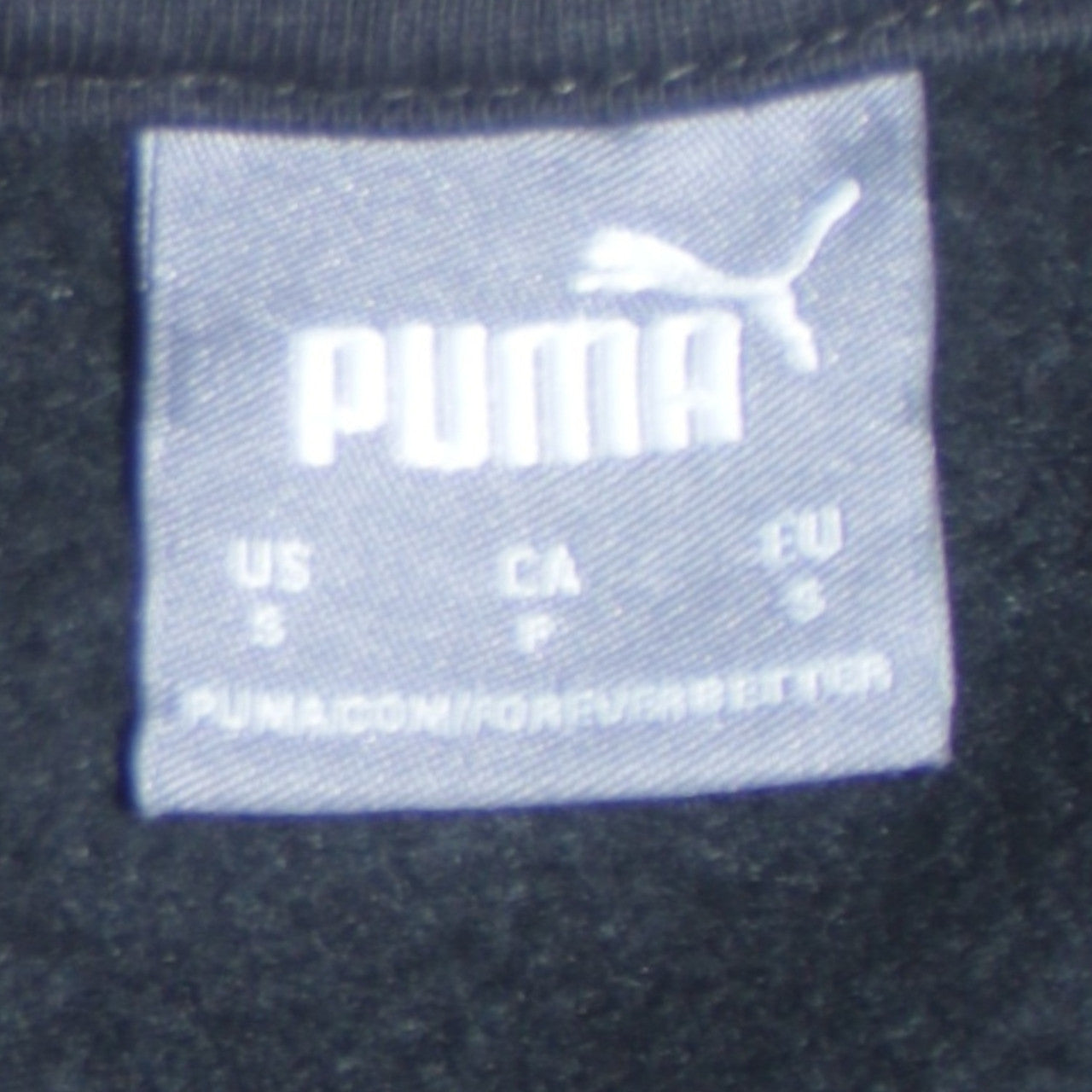 Puma Womens Black Small Cropped Crew Neck Sweatshirt