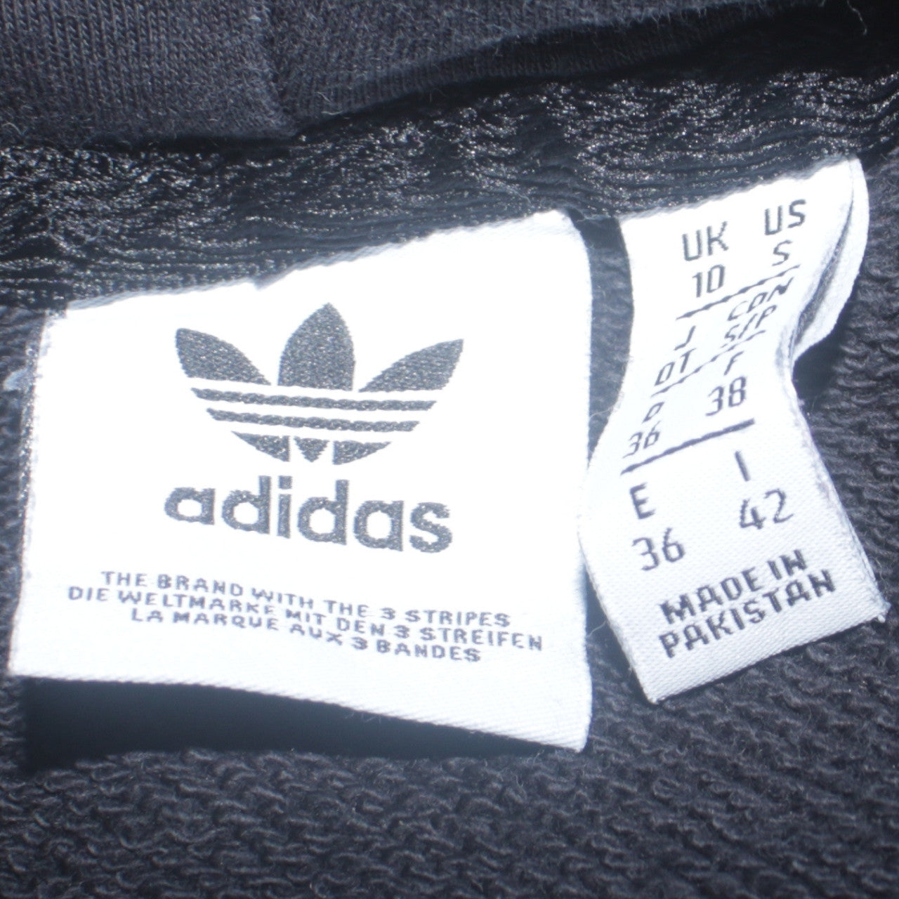 Adidas Womens Black Pullover Hoodie Size 10 Cotton Logo Casual