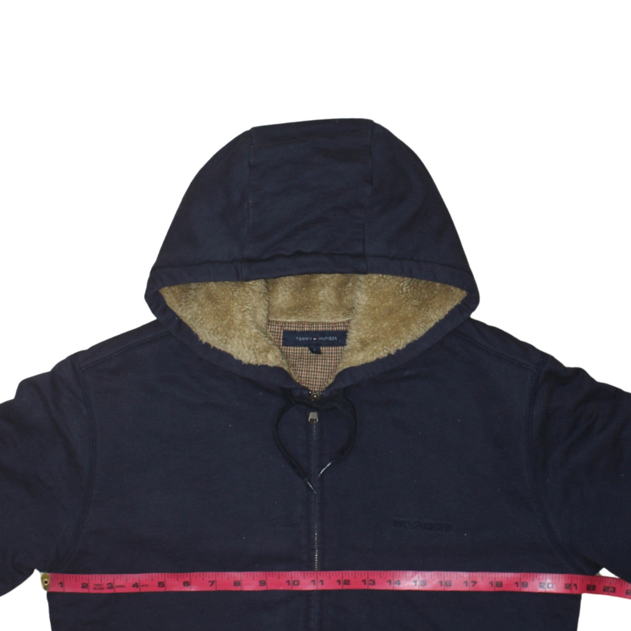 Tommy Hilfiger Men's Blue Full Zip Fleece Lined Hoodie Size L