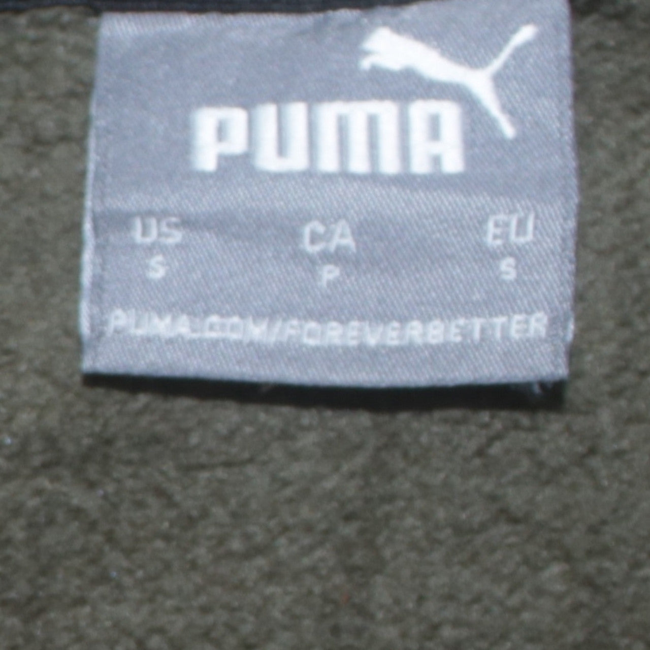 Puma Men's Green Pullover Hoodie Small Logo Sports Fleece