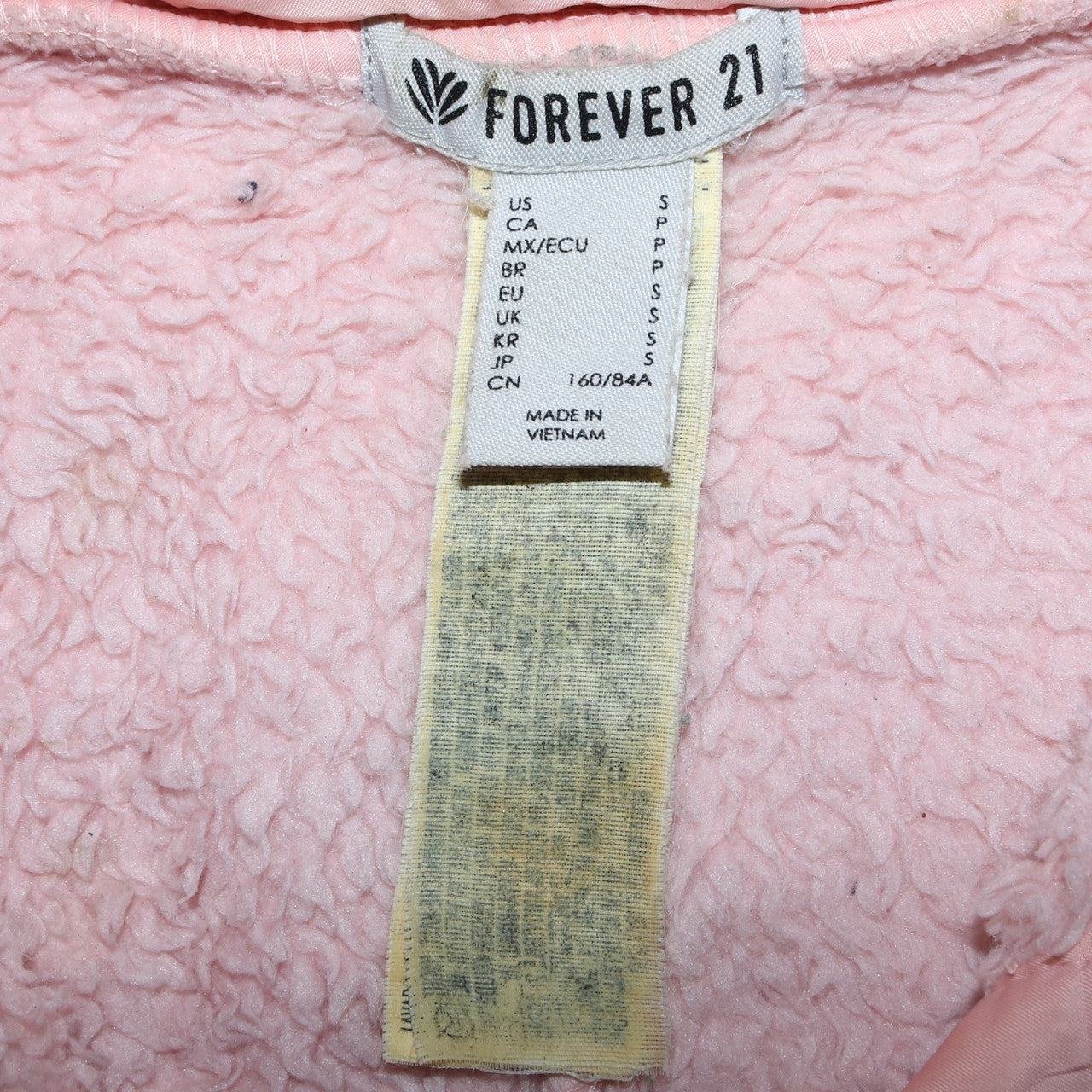 Forever 21 Women Pink Fleece Pullover Sweatshirt Size S