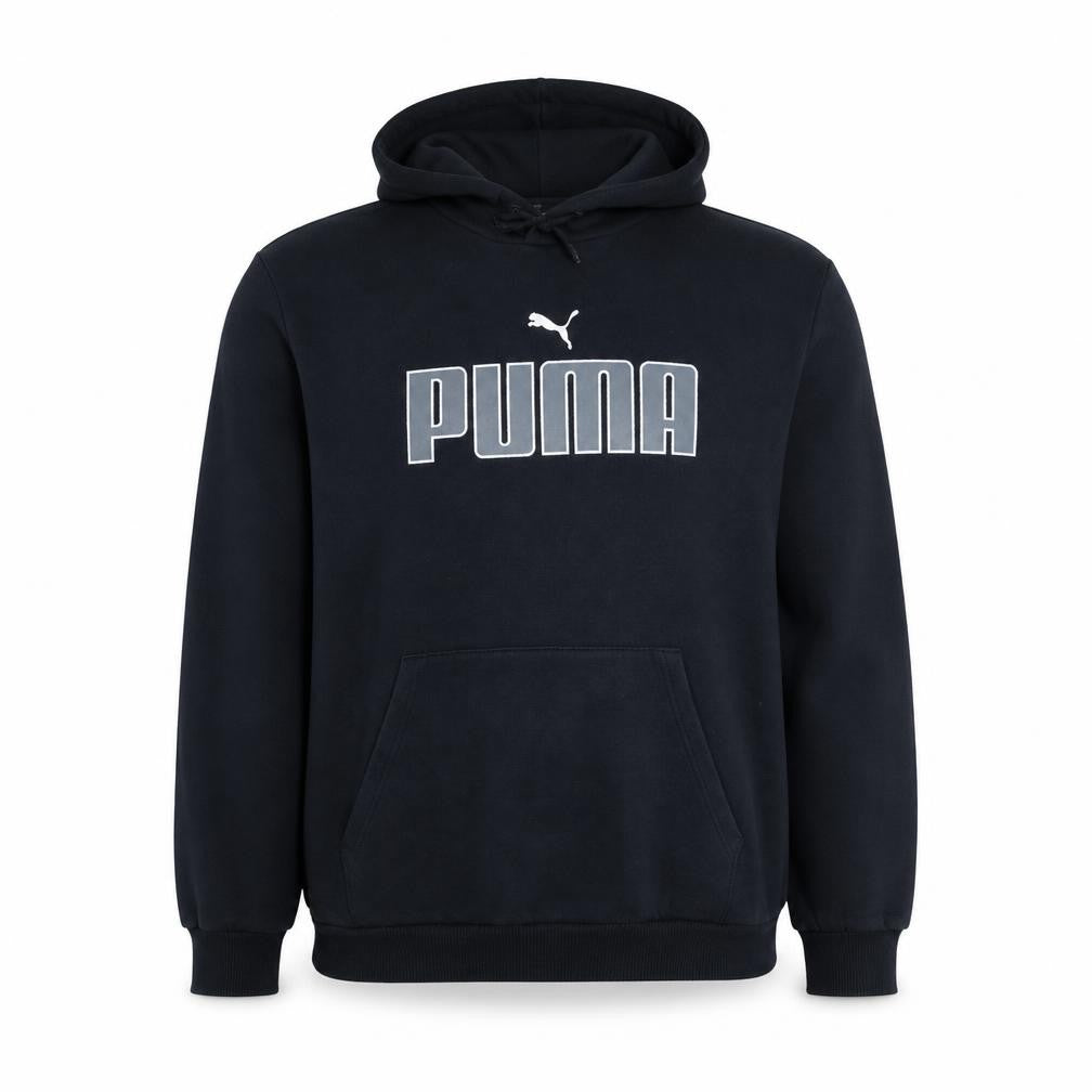 Puma Men's Black XL Pullover Hoodie with Logo Front
