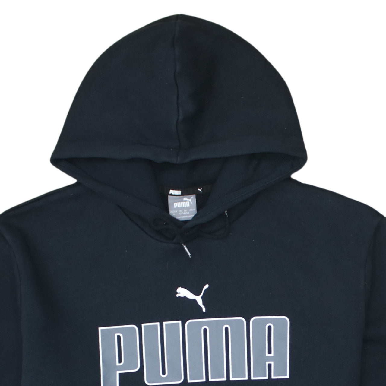 Puma Men's Black XL Pullover Hoodie with Logo Front